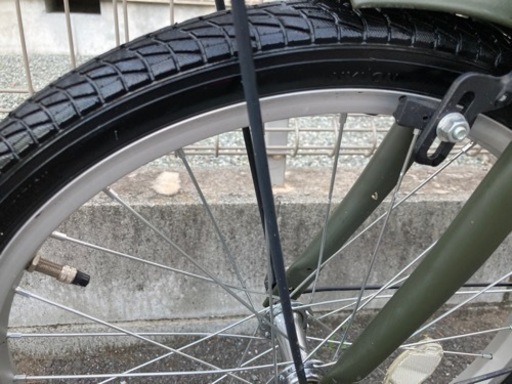 (美品)THREESTONE変速折りたたみ自転車(緑) 美品)THREESTONE変速折りたたみ自転車(緑)