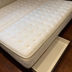クイーンベッド　マットレス&ベッドフレーム　