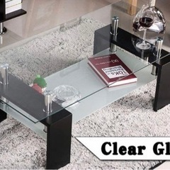 【ネット決済】ガラステーブル テーブル　リビングテーブル  セン...