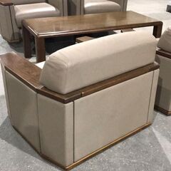 オカムラ　総革、高級応接 5点セット　中古　レザー張　引取り可：田川市