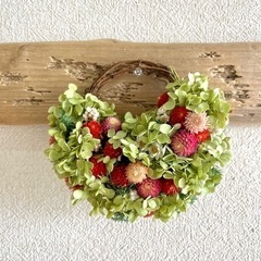 アナベル紫陽花リース