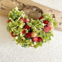 アナベル紫陽花リース