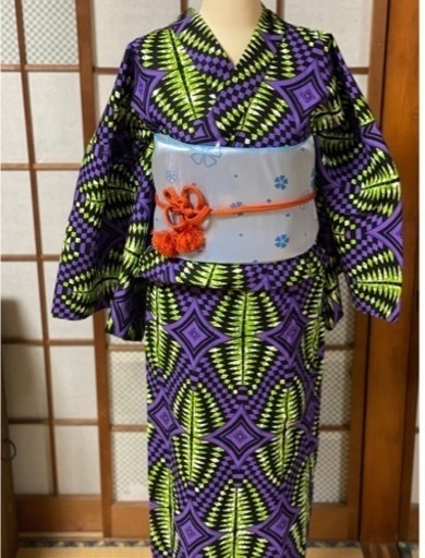 アフリカ布の浴衣