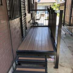 一階用 テラス ステップ付 三協アルミ（商品名？ スーパーエリーバ kc）