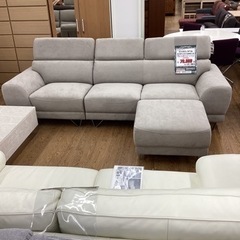 KG-102【新入荷　アウトレット】ユーロコンフォート　ガベル　カウチソファ3点セット　グレー