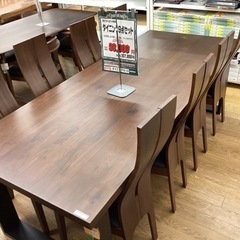 KG-104【新入荷　アウトレット】ダイニング9点セット　ブラウン