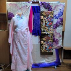 振り袖⑧、長襦袢、袋帯、小物セット
