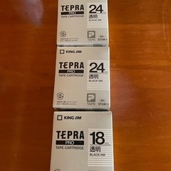テプラ透明テープ