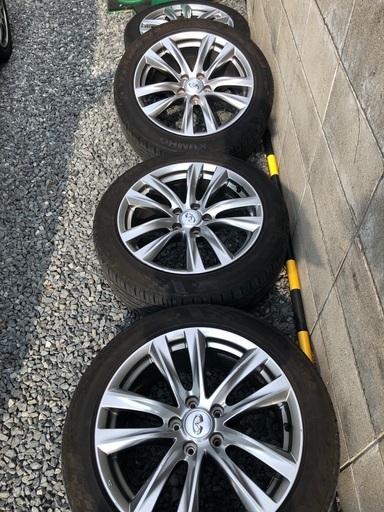 18×8J フーガ 日産 純正アルミ 5穴 PCD 114.3mm +43 ハブ径