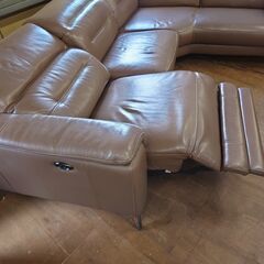 2018年製　IDC大塚家具 　L/S RELAX42 高級本革コーナーソファ【愛品倶楽部柏店】