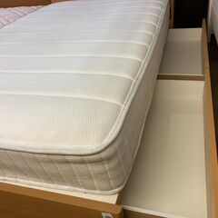 愛品館市原店】ニトリ（NITORI）セミダブルベッド（引き出し・照明付）