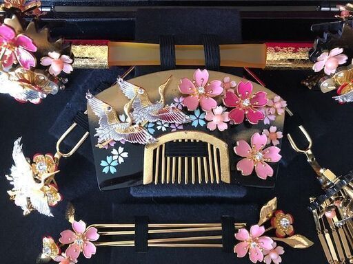 色が選べる 桜の枝 かんざし ヘアアクセサリー 髪飾り 簪 桜