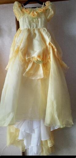 かわいい子供用ドレス衣装黄色120バラ