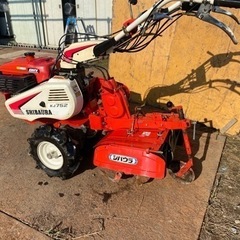 ヤ）シバウラKJ752畝立て管理機 畑楽7.5馬力歩行型耕運機、動作を