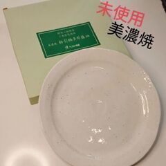 【未使用】美濃焼　粉引釉多用盛皿