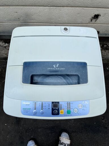 【リサイクルショップどりーむ鹿大前店】No.2202　洗濯機　ハイアール　4.2㎏　2013年製　JW－K42F