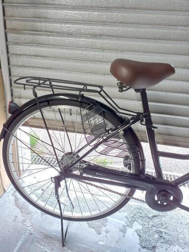 自転車中古 Classical W ライトカゴリアキャリア付き 鍵新品 タイヤ27