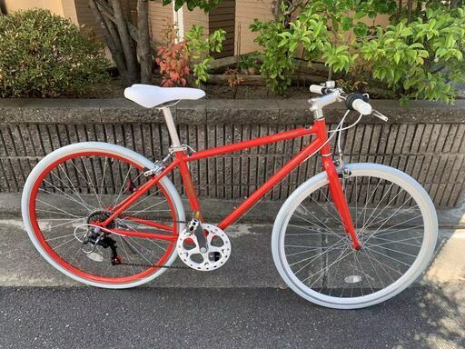 新品 クロスバイクレッド！