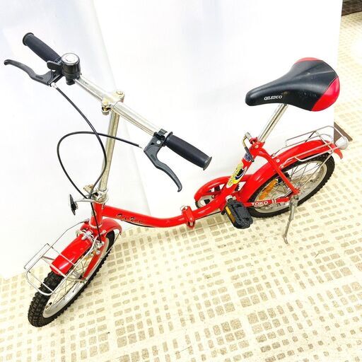 8/4QILEDUO 自転車 TOKO レッド 16インチ 折りたたみ