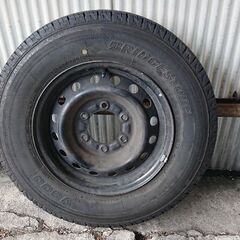 ブリヂストン V600 195/80R15 鉄ホイール付き 中古