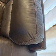 商談中　ソファー　本革　ダークモカ　