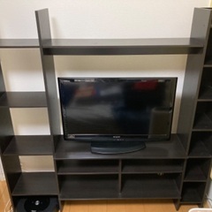 IKEA 本棚付きテレビ台 壁面