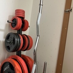 バーベル　プレート　ezバー　プレートラック　セット