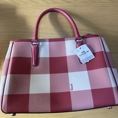 【新品】coach ギンガムチェックバッグ 