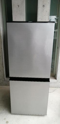【美品】[配達無料]冷凍冷蔵庫　126L  AQUA  AQR-J13H シルバー　2018年製
