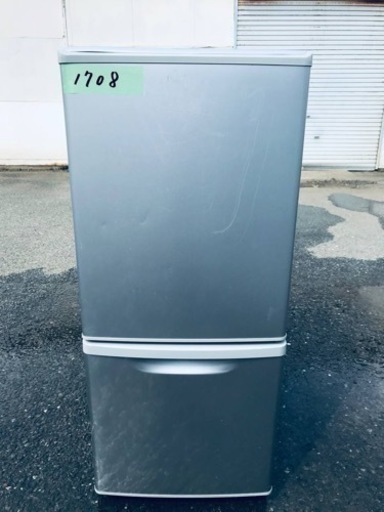 ①1708番 Panasonic✨ノンフロン冷凍冷蔵庫✨NR-B144W-S‼️