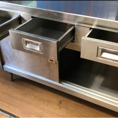 多用途☆ステンレス作業台(引出し3口) 美品！！！