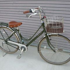 ブリジストンの通学自転車　カジュナ　26インチ　ベルト　E.Xダークオリーブ／デラックスモデル