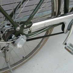 ブリジストンの通学自転車　カジュナ　26インチ　ベルト　E.Xダークオリーブ／デラックスモデル