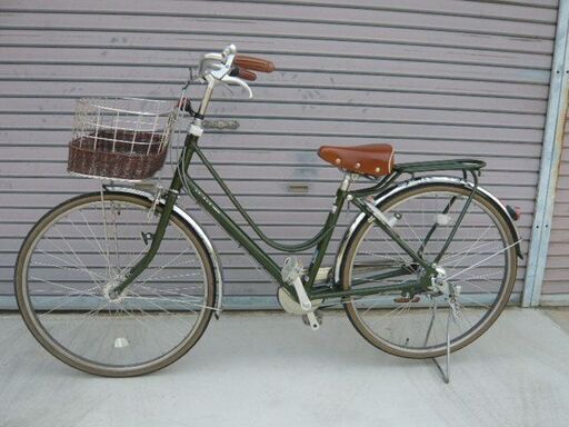 ブリジストンの通学自転車　カジュナ　26インチ　ベルト　E.Xダークオリーブ／デラックスモデル