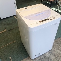 【リサイクルサービス八光　田上店　安心の3か月保証　配達・設置OK】シャープ SHARP ES-GE5A-V [全自動洗濯機(5.5kg) バイオレット系]