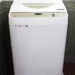 【ネット決済・配送可】ss3862　シャープ　縦型洗濯乾燥機　E...