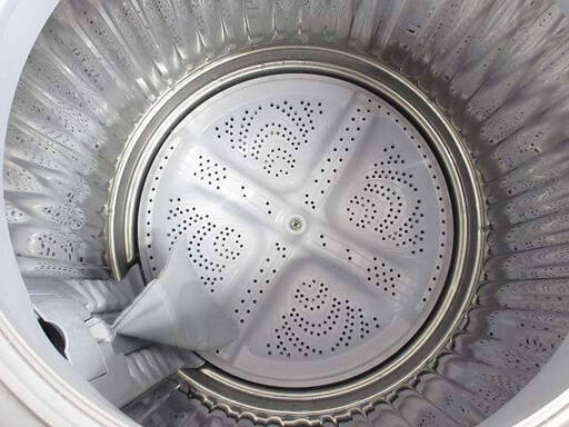ss3862　シャープ　縦型洗濯乾燥機　ES-T5EBK　5.5kg　ゴールド系　SHARP　洗濯機　乾燥3.5kg　ヒーター乾燥　上開き　ステンレス　穴なし槽　タテ型　スリム　コンパクト - 札幌市
