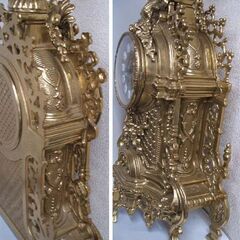 イタリア製 ネジ巻き 置き時計 アナログ 　ムーブメント・ドイツ製 59×35　☆ PayPay(ペイペイ)決済可能 ☆ 札幌市 豊平区 平岸