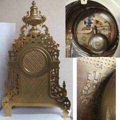 イタリア製 ネジ巻き 置き時計 アナログ 　ムーブメント・ドイツ製 59×35　☆ PayPay(ペイペイ)決済可能 ☆ 札幌市 豊平区 平岸