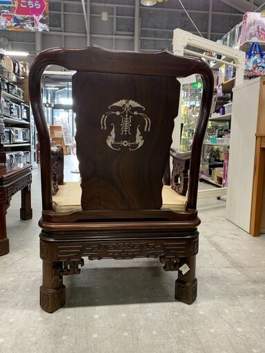 ◎高級螺鈿細工 中国 李朝1Pソファー 店頭に同じ種類のテーブル