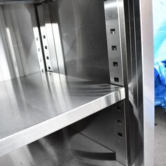 【ヤ取終了8/10】≪zy567≫美品 マルゼン ステンレス キャビネット 作業台 バックガード付き BH-126 業務用/厨房/飲食店 40716-04