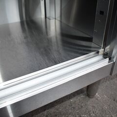 【ヤ取終了8/10】≪zy567≫美品 マルゼン ステンレス キャビネット 作業台 バックガード付き BH-126 業務用/厨房/飲食店 40716-04