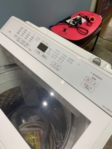 札幌市内配送無料 美品 21年製 Panasonic パナソニック 8kg 全自動洗濯機 NA-FA80H9 簡易乾燥