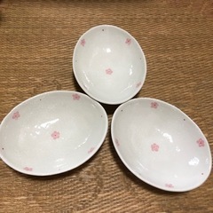 【新品】梅柄お皿3枚