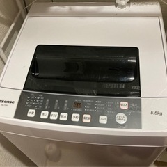 【お譲り先決定】 2020年製　洗濯機　5.5kg ハイセンス