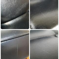 【美品】karimoku/カリモク60 Kチェア2シーター 二人掛け ブラック ラバートリー材 