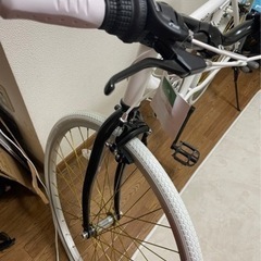 クロスバイク　白　新品　交渉中