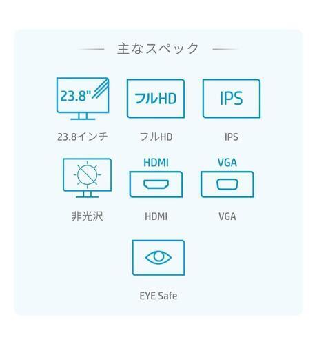 HPの白いモニター