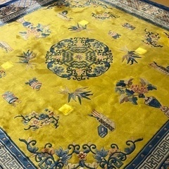 大判 中国ウール段通 絨毯 高級ラグ カーペット☆早い者勝ち お値下げ可♪