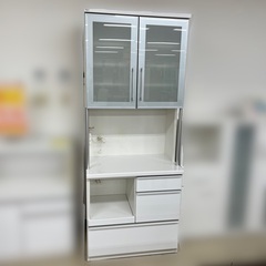 松田家具　キッチンボード　ホワイト 松田家具 キッチンボード レンジダッシュ ホワイト 食器棚 W900